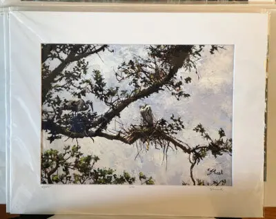 "Egrets" Matted Print - Image 2