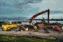 "View from the Levee" Matted Print